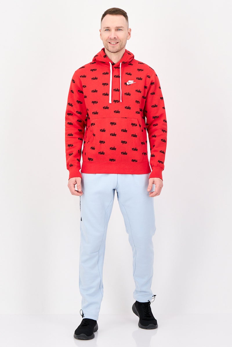 Nike Men Standard Fit Long Sleeve Outdoor Hoodie, Red - Image 4